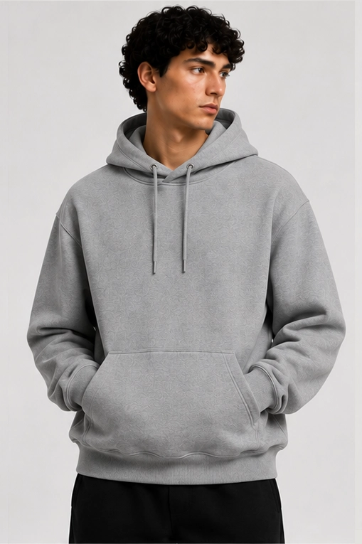 Oversized Hoodie Heather Gray - Image 2